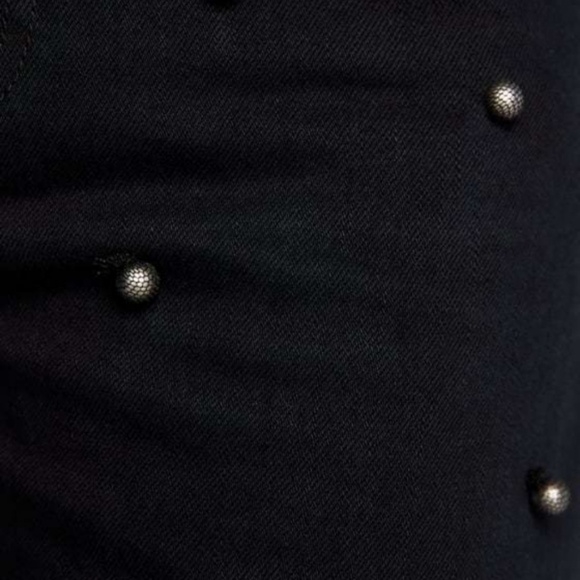 Zara Vintage High Waist Black Mesh Jeans w/ Pearls - Picture 4 of 4